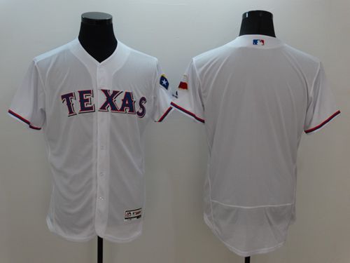 Rangers Blank White Flexbase Authentic Collection Stitched MLB Jersey